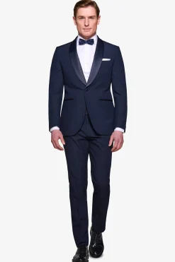 Abito smoking rever sciallato blu