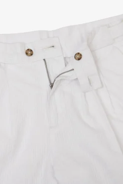 Bermuda chino rigato bianco