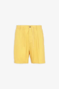 Bermuda con pinces giallo