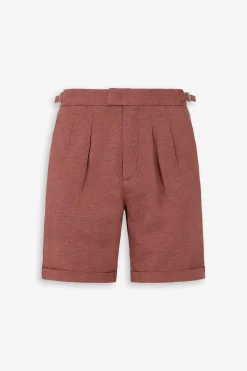 Bermuda melange misto lino mattone