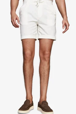 Bermuda misto lino bianco