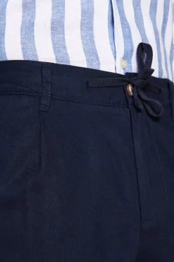 Bermuda misto lino blu