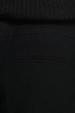 Bermuda misto lino nero "Volume"