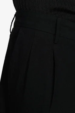 Bermuda misto lino nero 