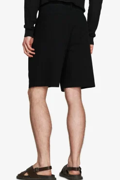Bermuda misto lino nero 