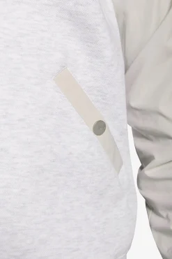 Bomber corto bimaterico DNJ grigio melange
