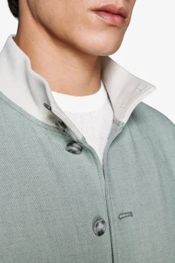 Bomber corto salvia
