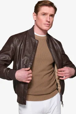 Bomber in ecopelle moro
