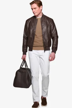 Bomber in ecopelle moro