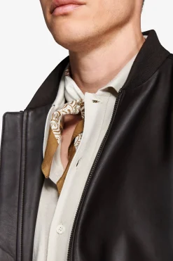 Bomber in ecopelle moro