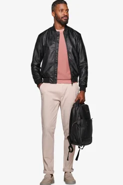 Bomber in ecopelle nero
