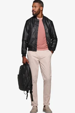 Bomber in ecopelle nero