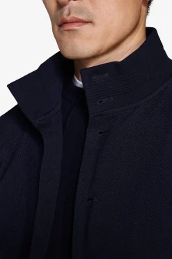 Bomber jersey piquet blu