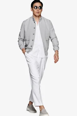 Bomber tela stretch grigio