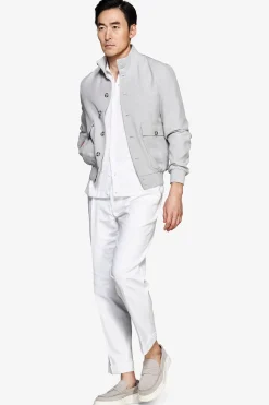 Bomber tela stretch grigio