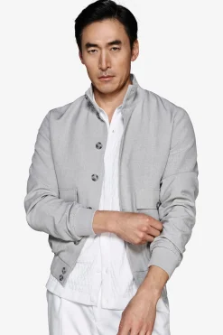 Bomber tela stretch grigio