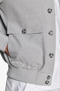 Bomber tela stretch grigio