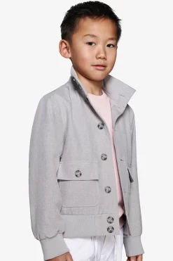 Bomber tela stretch grigio Kids