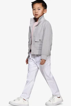 Bomber tela stretch grigio Kids