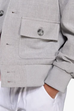Bomber tela stretch grigio Kids