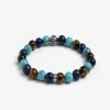 Bracciale perle medie celeste