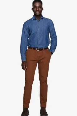 Camicia denim lavaggio scuro chambray