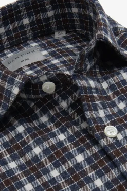 Camicia effetto flanella check moro