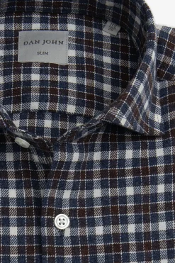 Camicia effetto flanella check moro