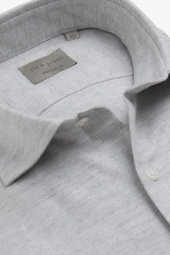 Camicia effetto flanella spigata grigio chiaro