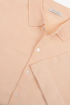 Camicia in maglia maniche corte pesca
