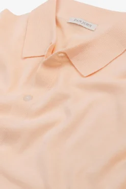 Camicia in maglia maniche corte pesca