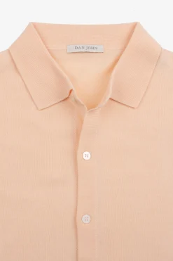 Camicia in maglia maniche corte pesca
