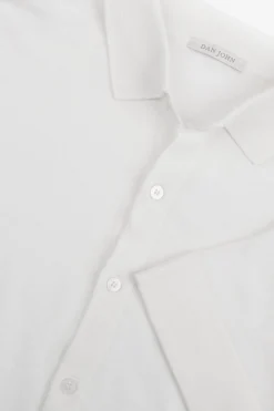 Camicia in maglia maniche corte bianca