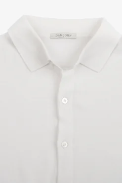 Camicia in maglia maniche corte bianca