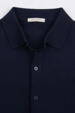 Camicia in maglia maniche corte navy