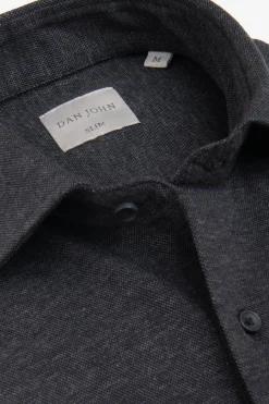 Camicia jersey melange antracite