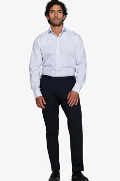 Camicia micro righe azzurra