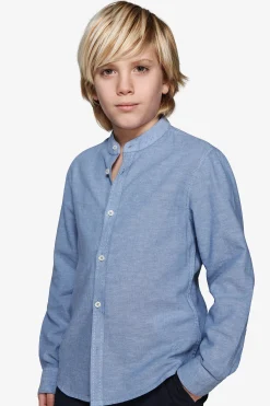 Camicia misto lino coreana avion Kids