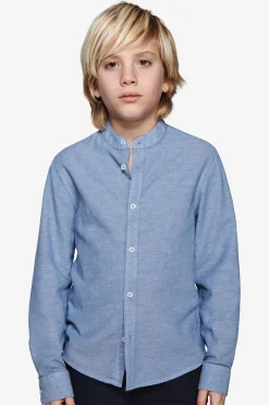 Camicia misto lino coreana avion Kids