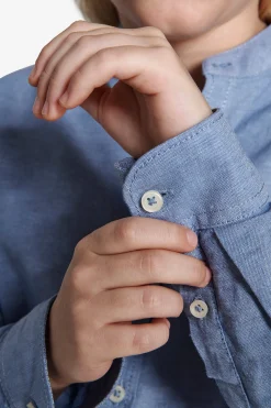 Camicia misto lino coreana avion Kids