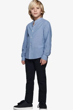 Camicia misto lino coreana avion Kids