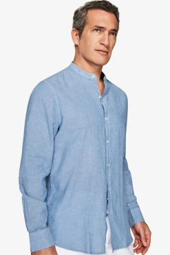 Camicia misto lino coreana avion