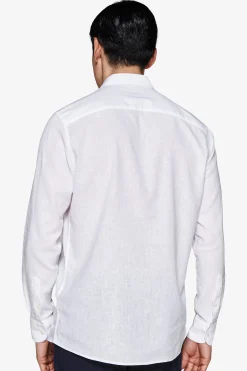 Camicia misto lino relaxed bianca