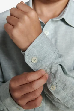 Camicia misto lino relaxed salvia Kids