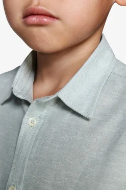 Camicia misto lino relaxed salvia Kids
