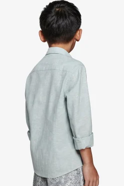 Camicia misto lino relaxed salvia Kids