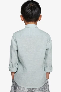 Camicia misto lino relaxed salvia Kids