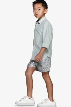 Camicia misto lino relaxed salvia Kids