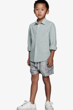 Camicia misto lino relaxed salvia Kids