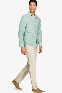 Camicia misto lino relaxed salvia
